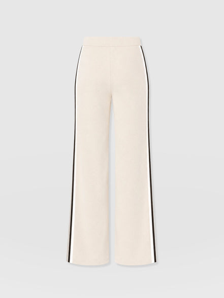 Hoxton Straight Leg Pant - Cream - Black Stripe
