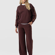 Hoxton Straight Leg Pant - Maroon