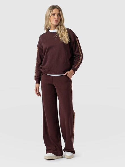Hoxton Straight Leg Pant - Maroon