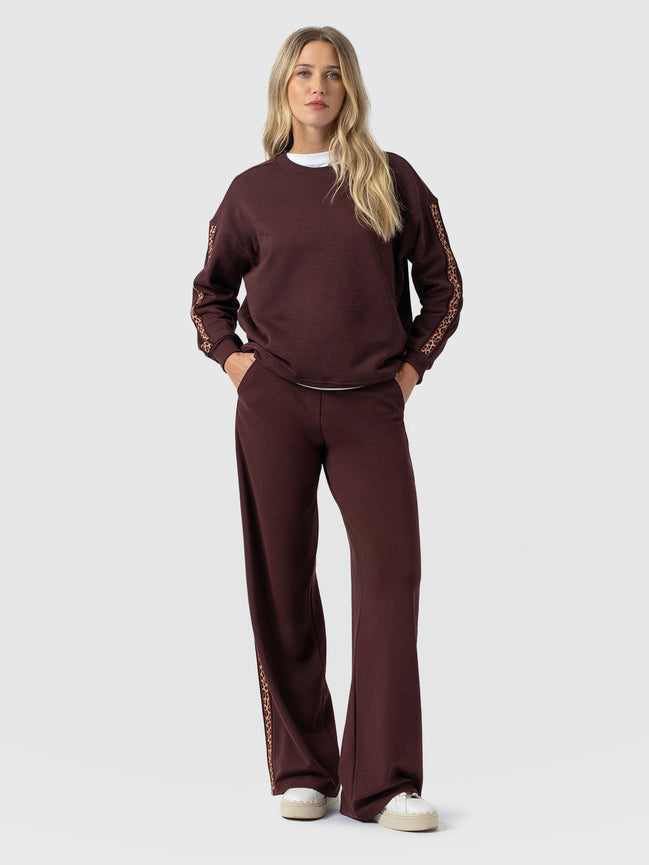 Hoxton Straight Leg Pant - Maroon