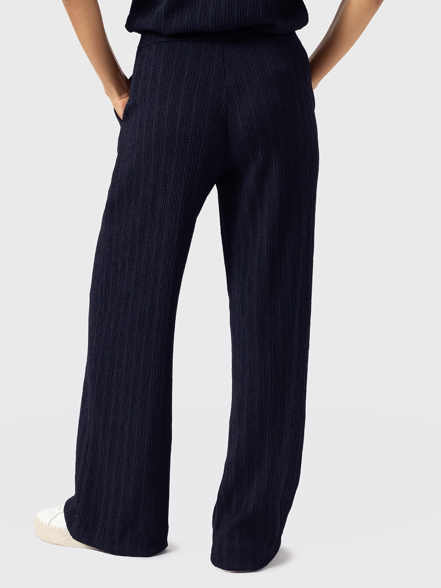 Hoxton Straight Leg Pant - Navy Textured