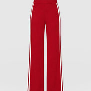 Hoxton Straight Leg Pant - Red - Brown Stripe