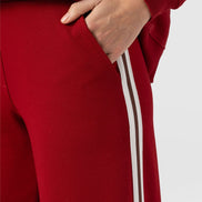 Hoxton Straight Leg Pant - Red - Brown Stripe