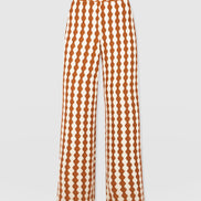 Hoxton Wide Leg Pant - Brown/Cream
