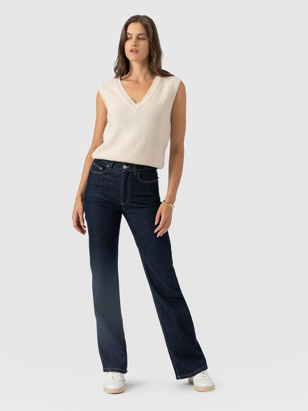 Wide Leg Jean - Indigo Blue
