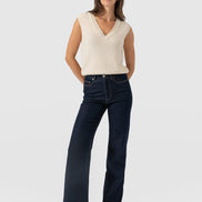 Wide Leg Jean - Indigo Blue