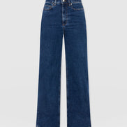 Wide Leg Jeans - Mid Blue