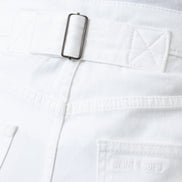 Adjustable Wide Leg Jean - White
