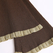 Brown Bodycon Button Sweater Dress