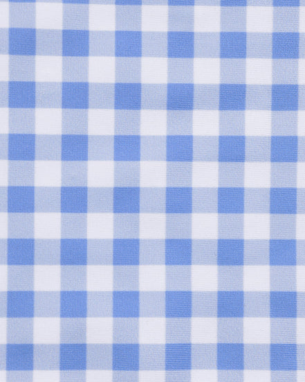Blue Plaid Underwire One Piece