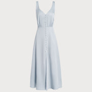 Grey A-Line Sleeveless Maxi Dress