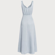 Grey A-Line Sleeveless Maxi Dress